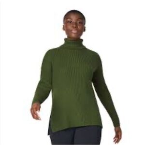 FWD Women's Friday Tech Wool Funnel Green Sweater